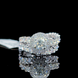 Natural Diamond Engagement Ring With Band, Round Shape, 14K White Gold, Immediate Pickup