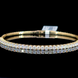 Lab Diamond Bracelet, Round Shape, 14K Yellow Gold, Immediate Pickup