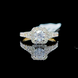 Natural Diamond Engagement Ring, Round Shape, 14K Yellow Gold, Immediate Pickup