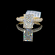 Lab-Grown Diamond Engagement Ring with Micro Pave Band, Radiant Shape, 14K Yellow Gold, IGI Certified