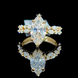Lab-Grown Diamond Engagement Ring with Wedding Band, Marquise Shape, 14K Yellow Gold, IGI Certified
