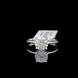 Lab-Grown Diamond Engagement Ring with Plain Band, Round Shape, 14K White Gold, IGI Certified