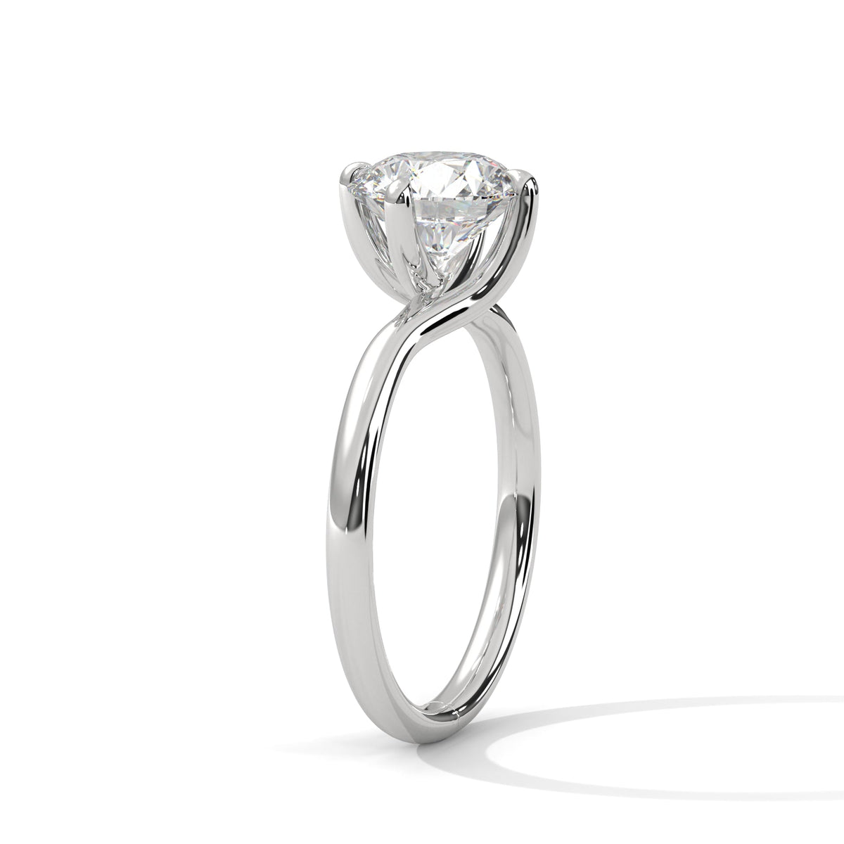 Diamond ring on a white background 