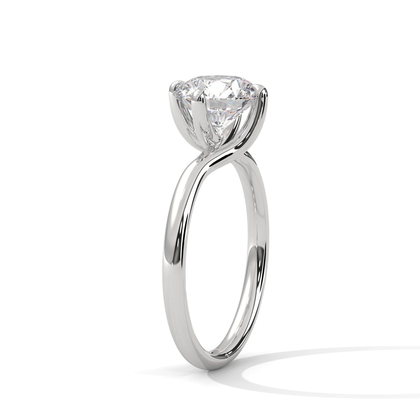 Diamond ring on a white background 
