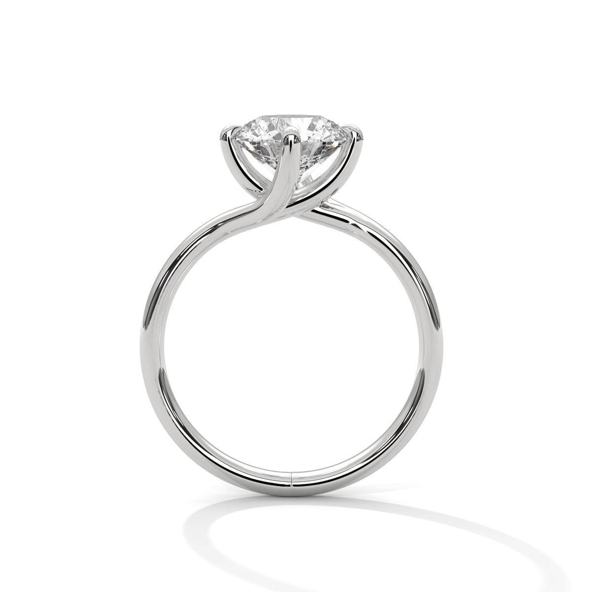 Diamond ring on a white background 