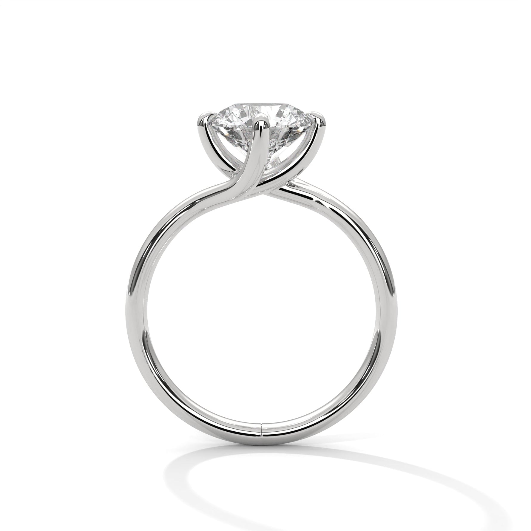 Diamond ring on a white background 