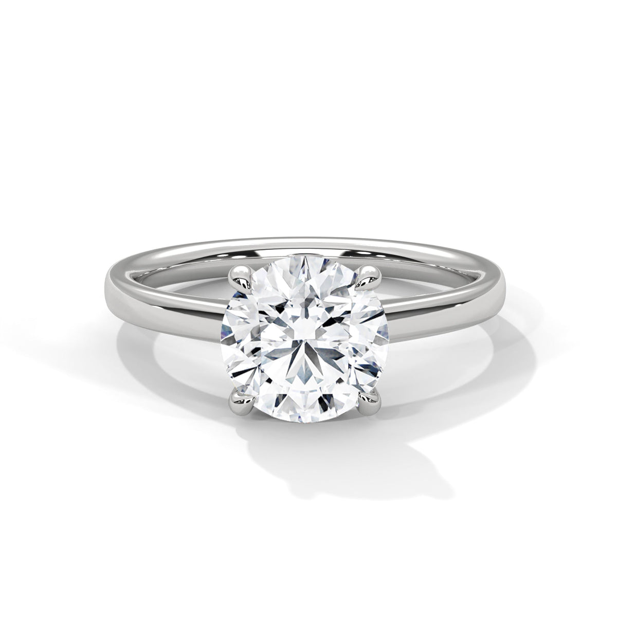 Diamond ring on a white background 