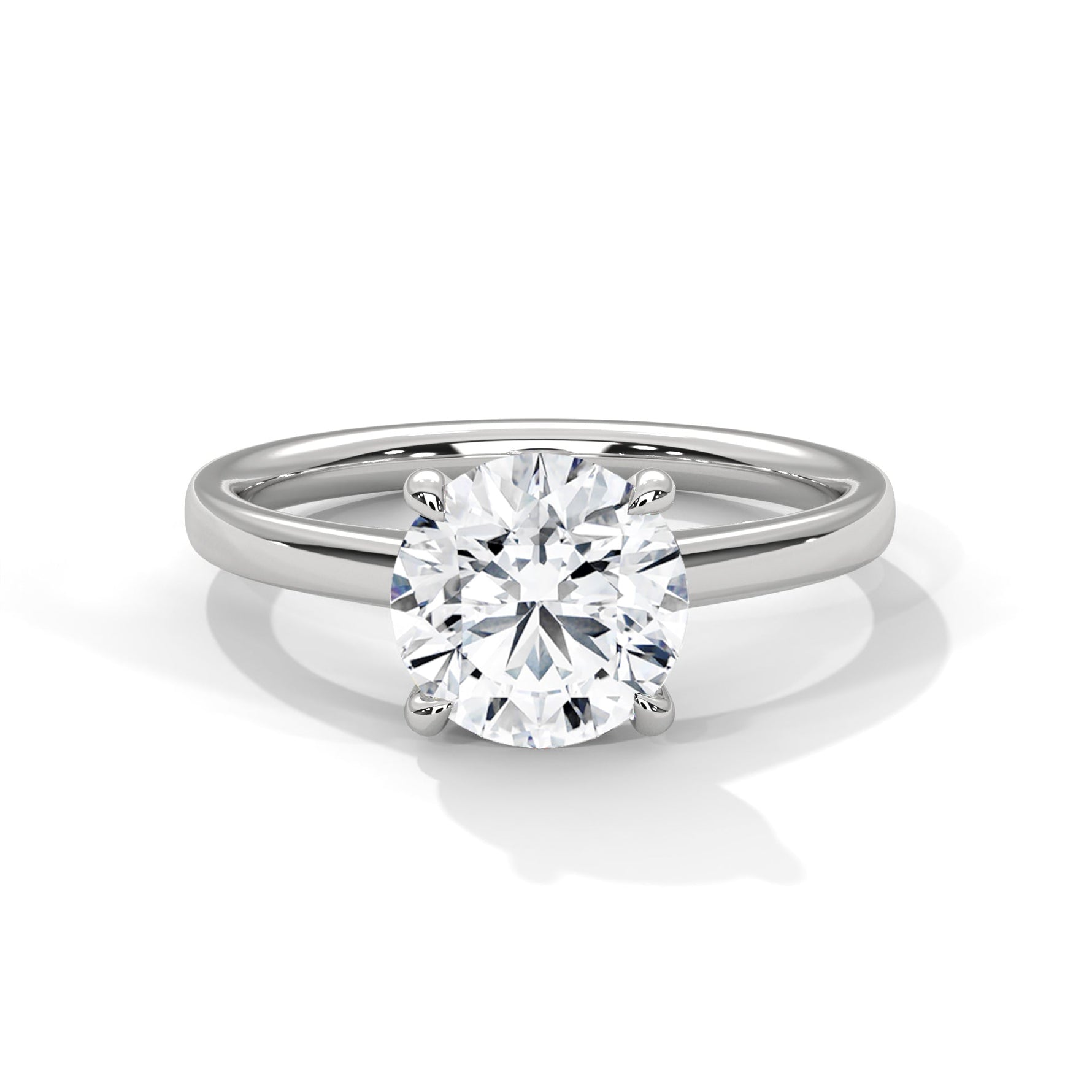 Diamond ring on a white background 