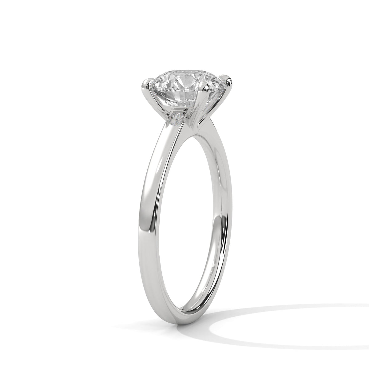 Diamond ring on a white background 