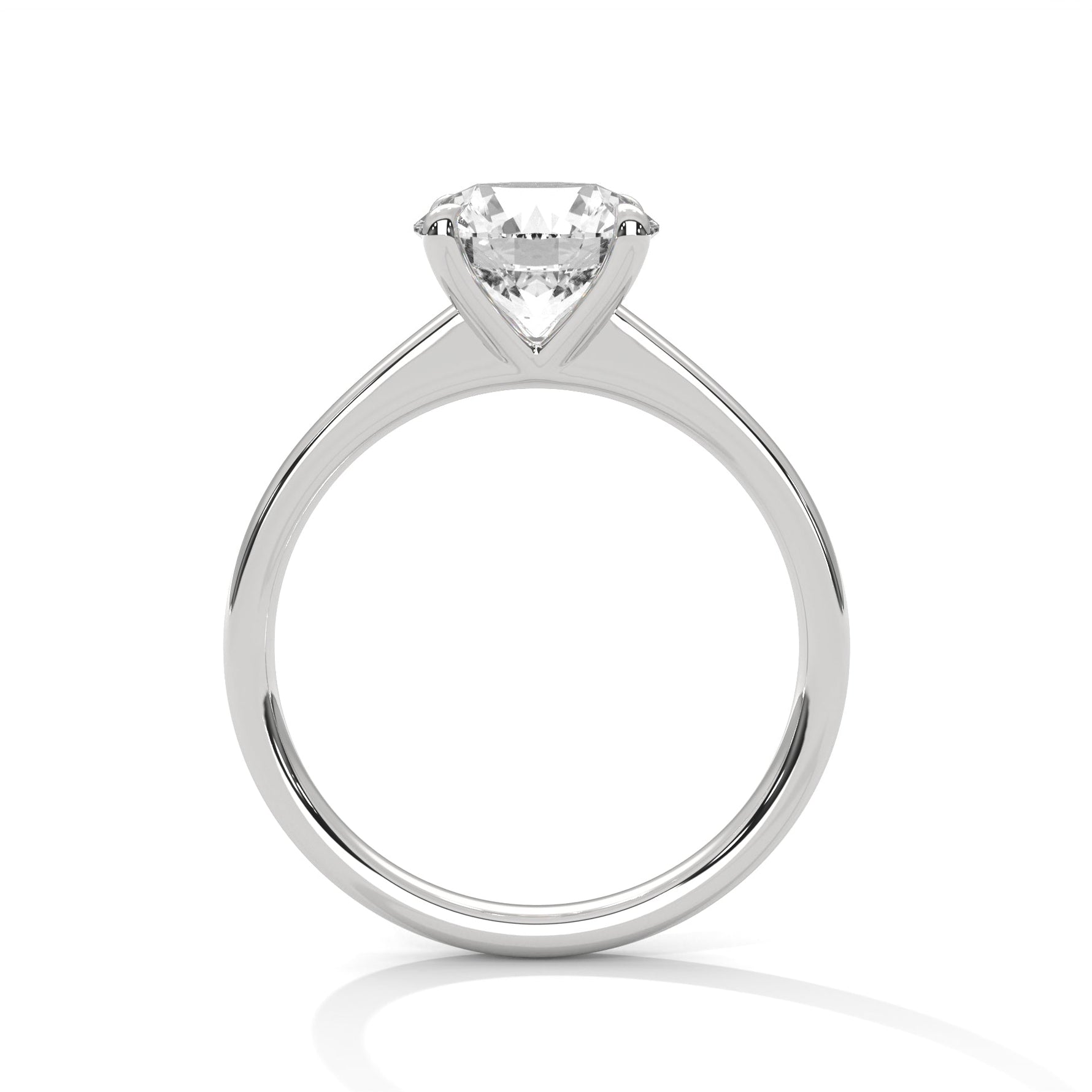 Diamond ring on a white background 