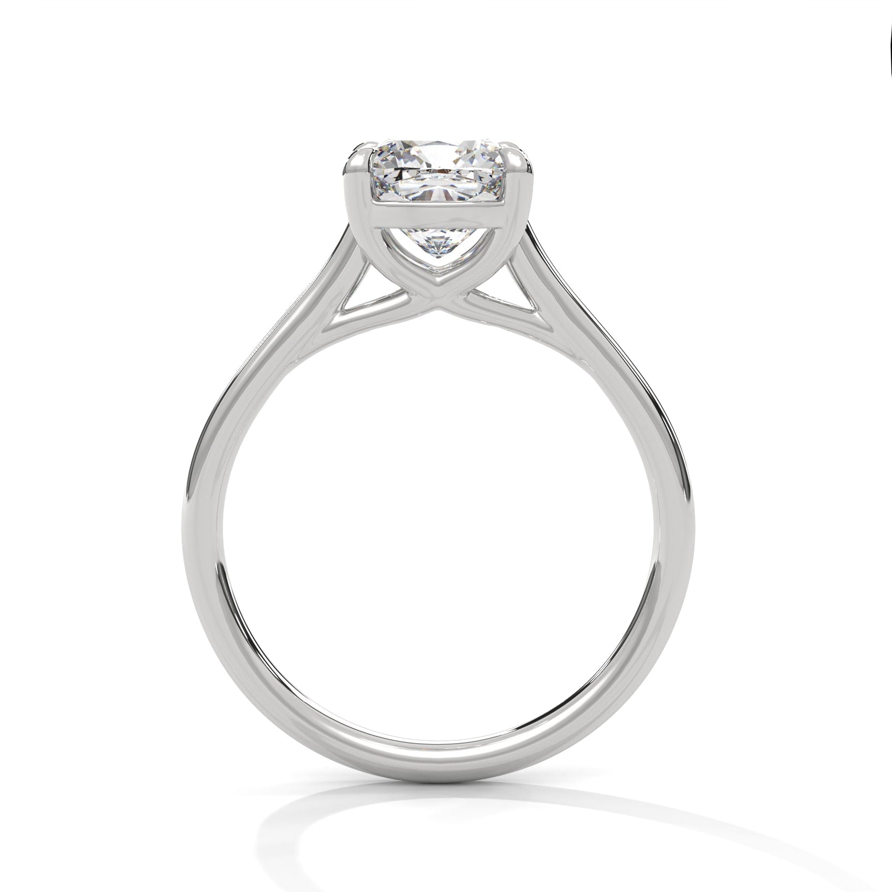 Diamond ring on a white background 