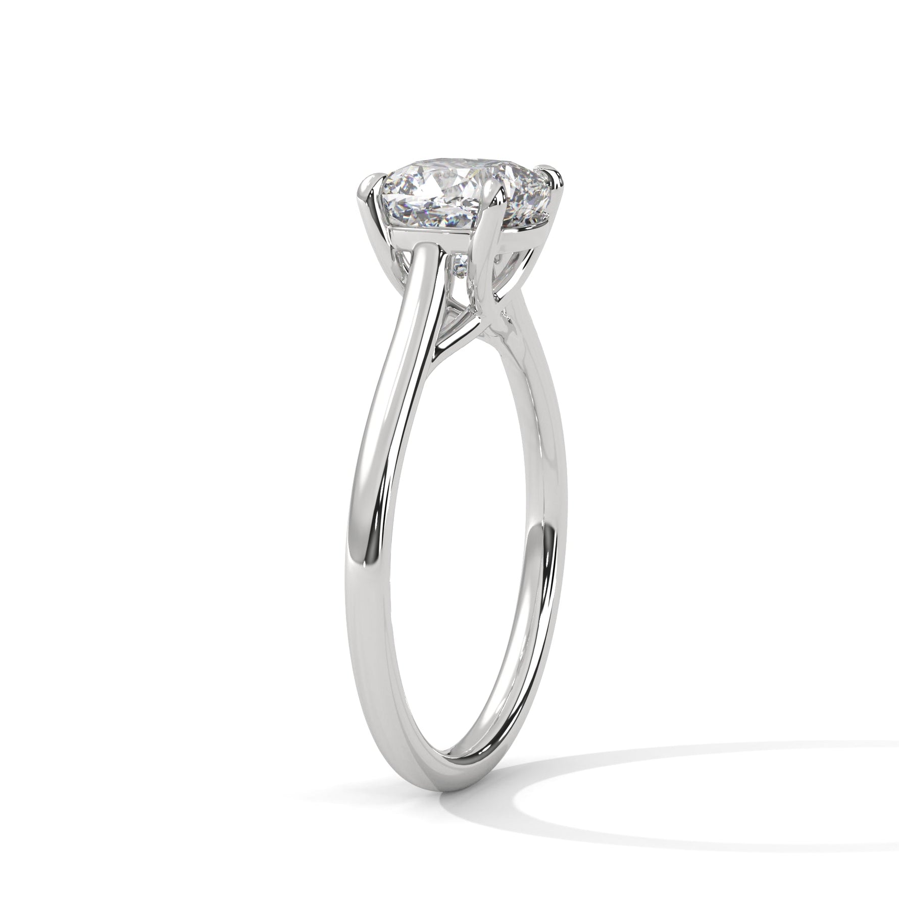Diamond ring on a white background 