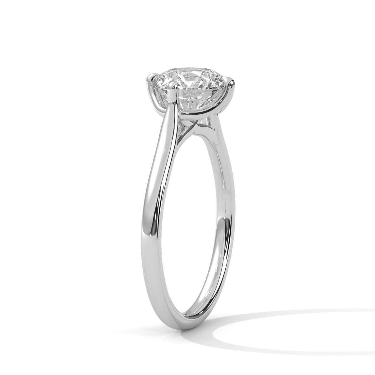 Diamond ring on a white background 