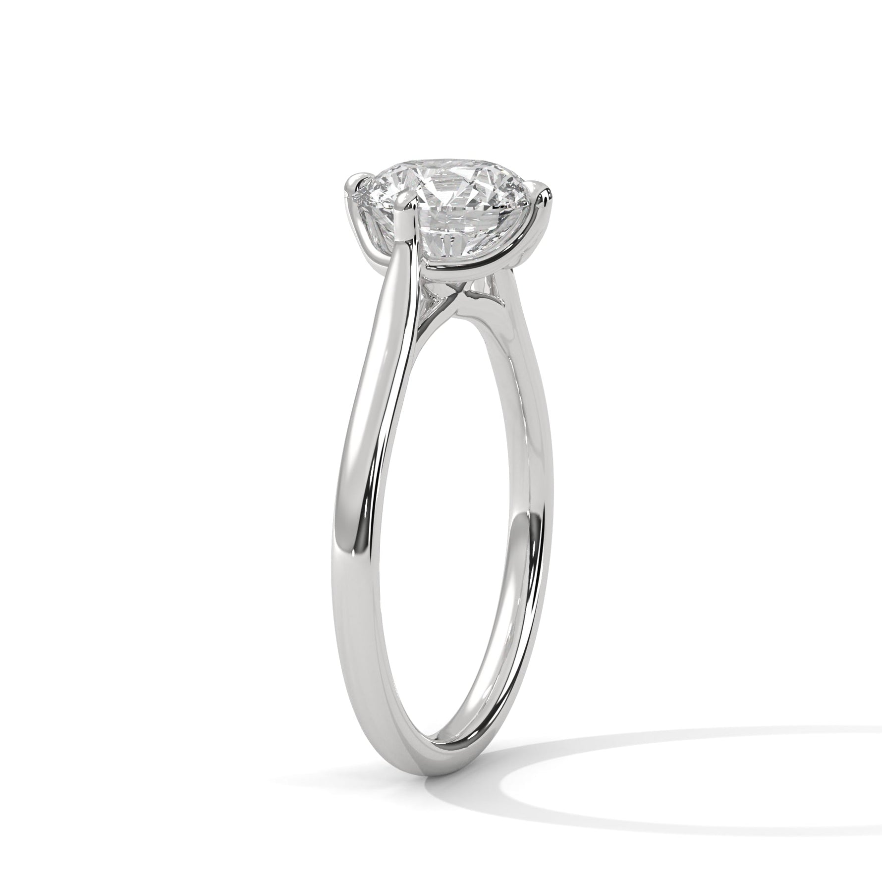 Diamond ring on a white background 