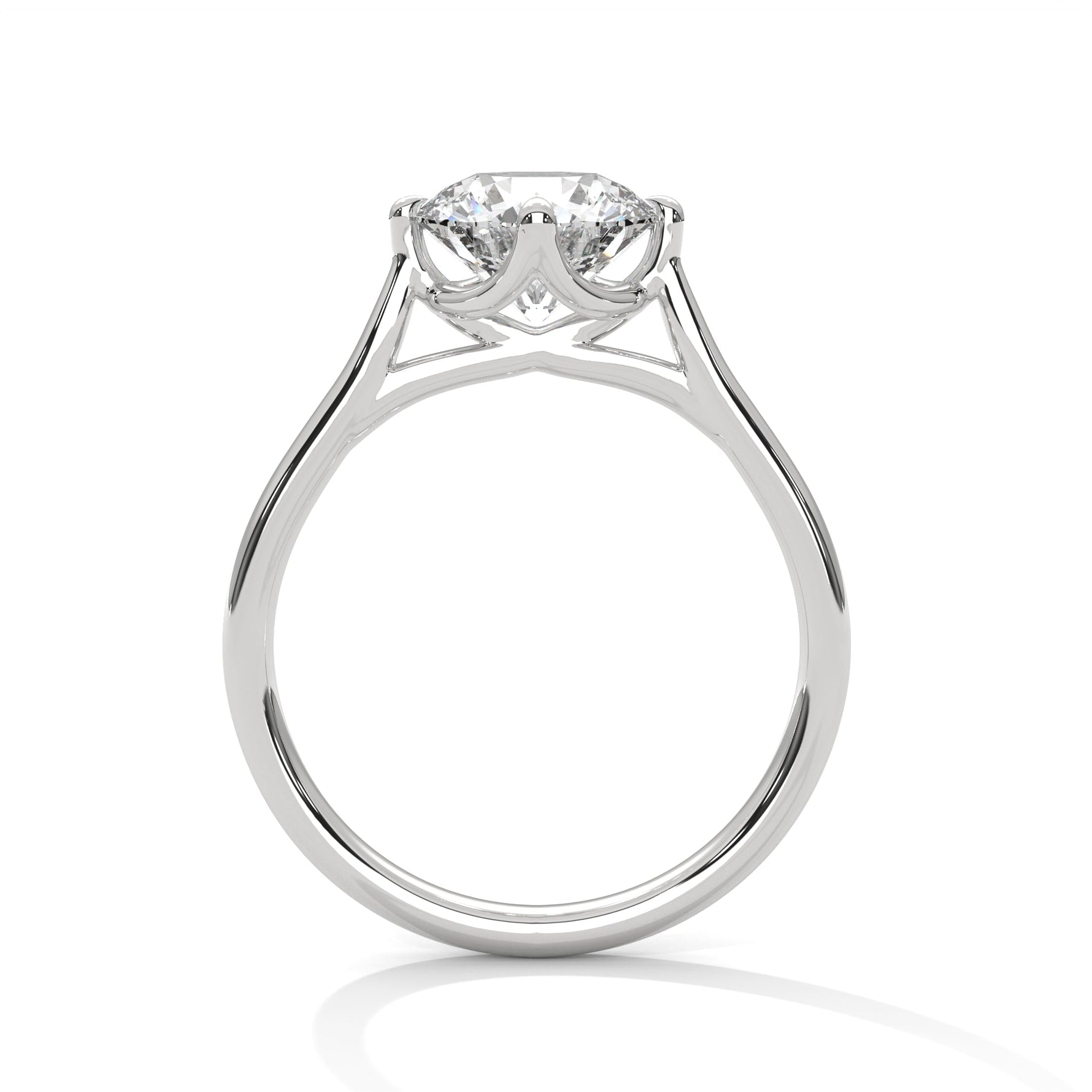 Diamond ring on a white background 