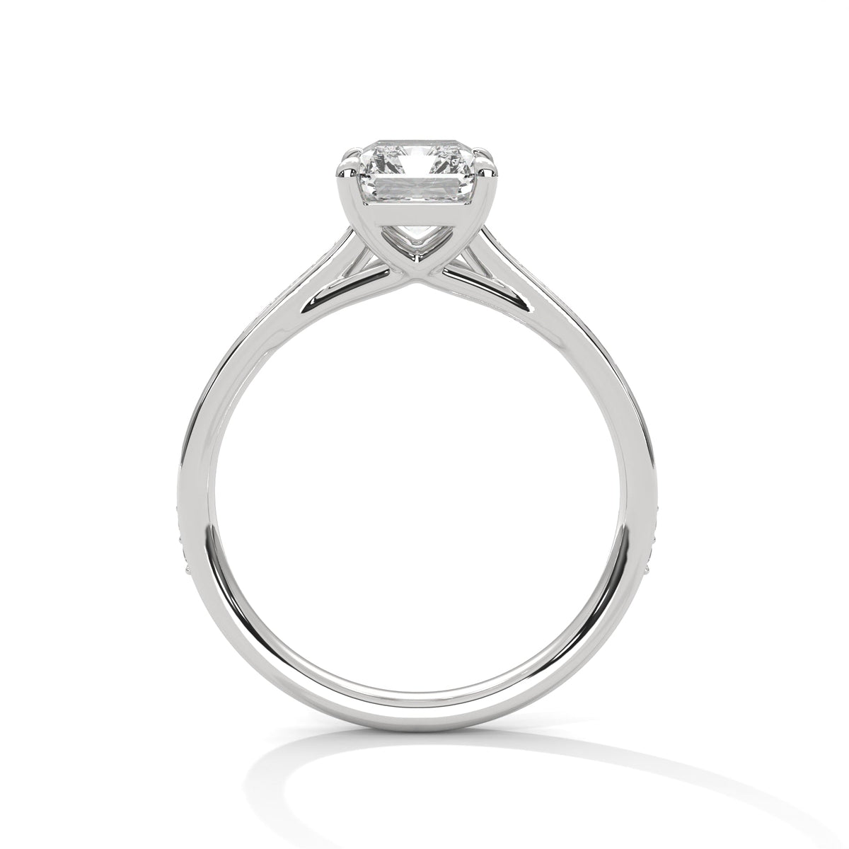 Diamond ring on a white background 