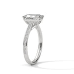 Diamond ring on a white background 