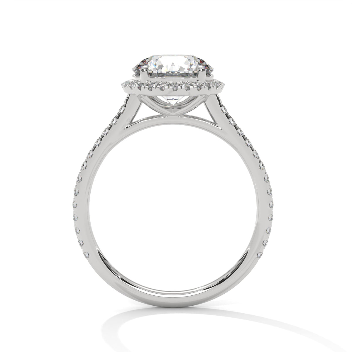 Diamond ring on a white background 