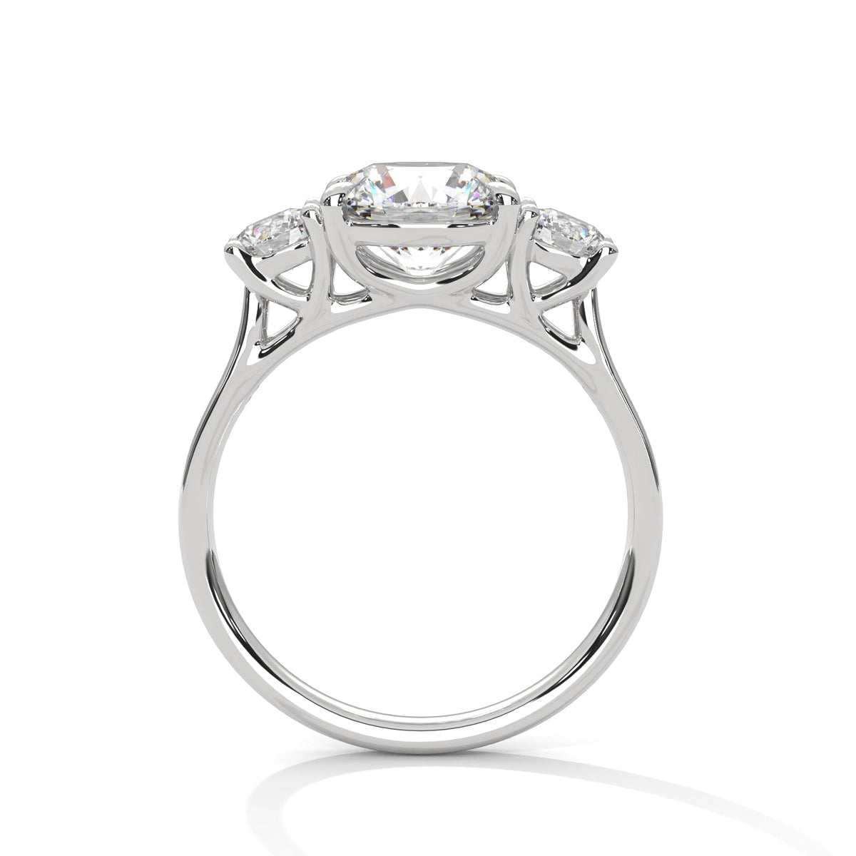 Diamond ring on a white background 