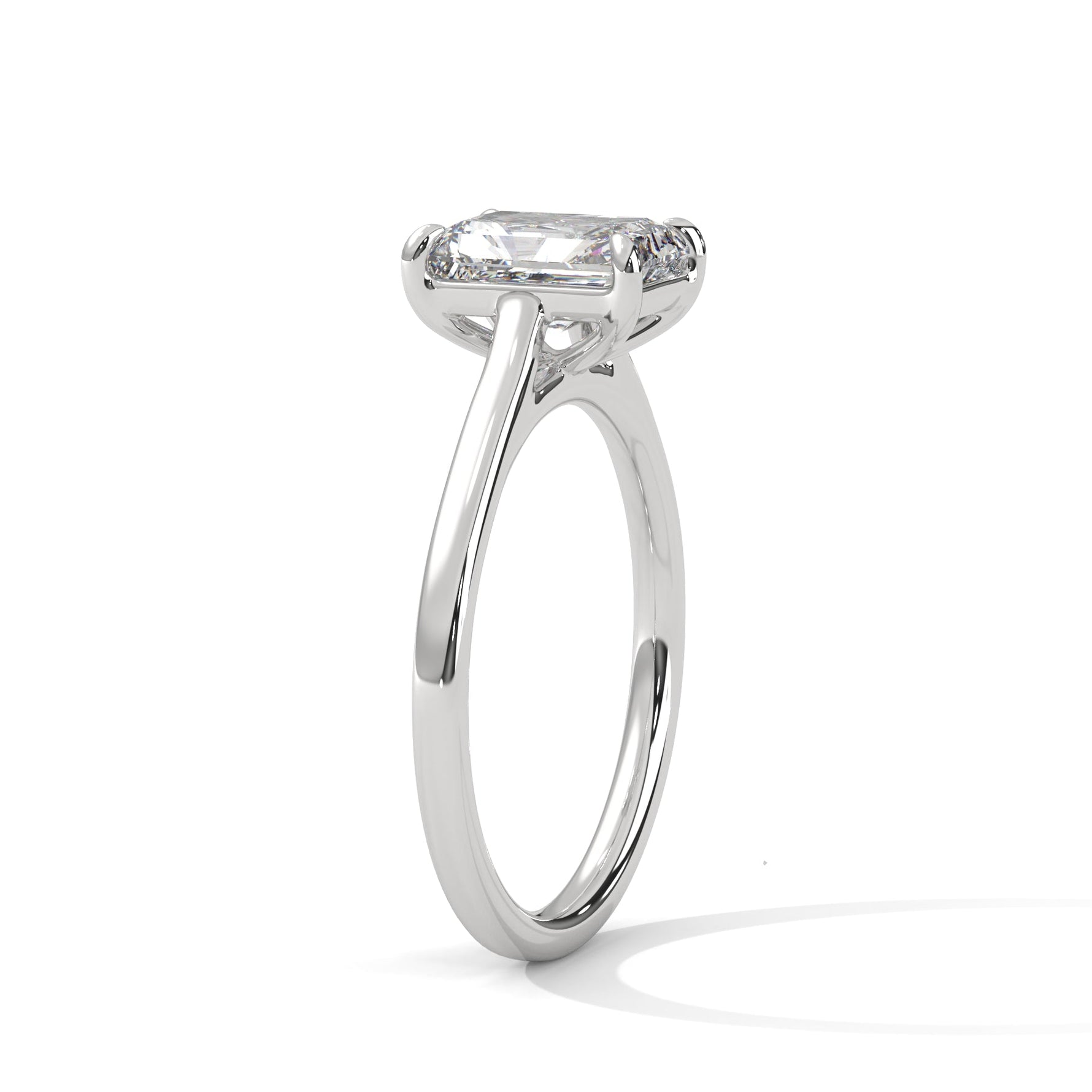 Diamond ring on a white background 