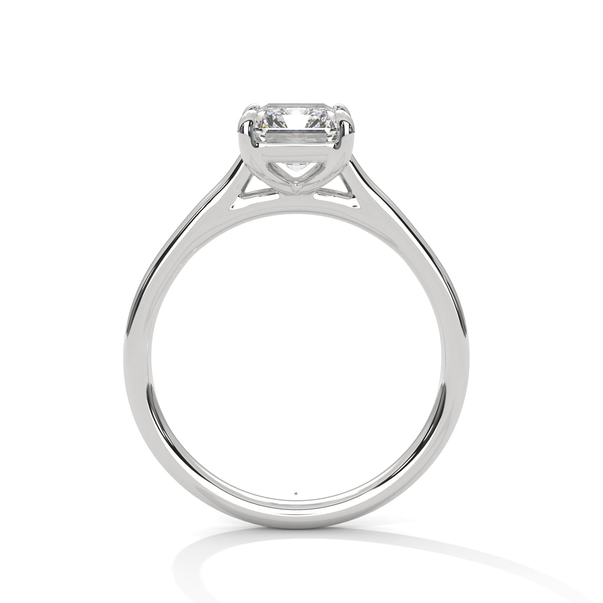 Diamond ring on a white background 