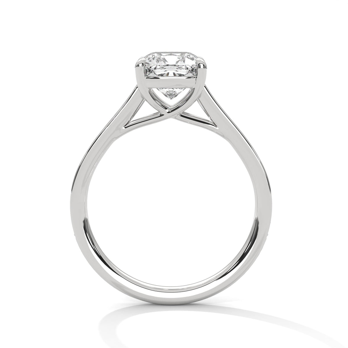 Diamond ring on a white background 