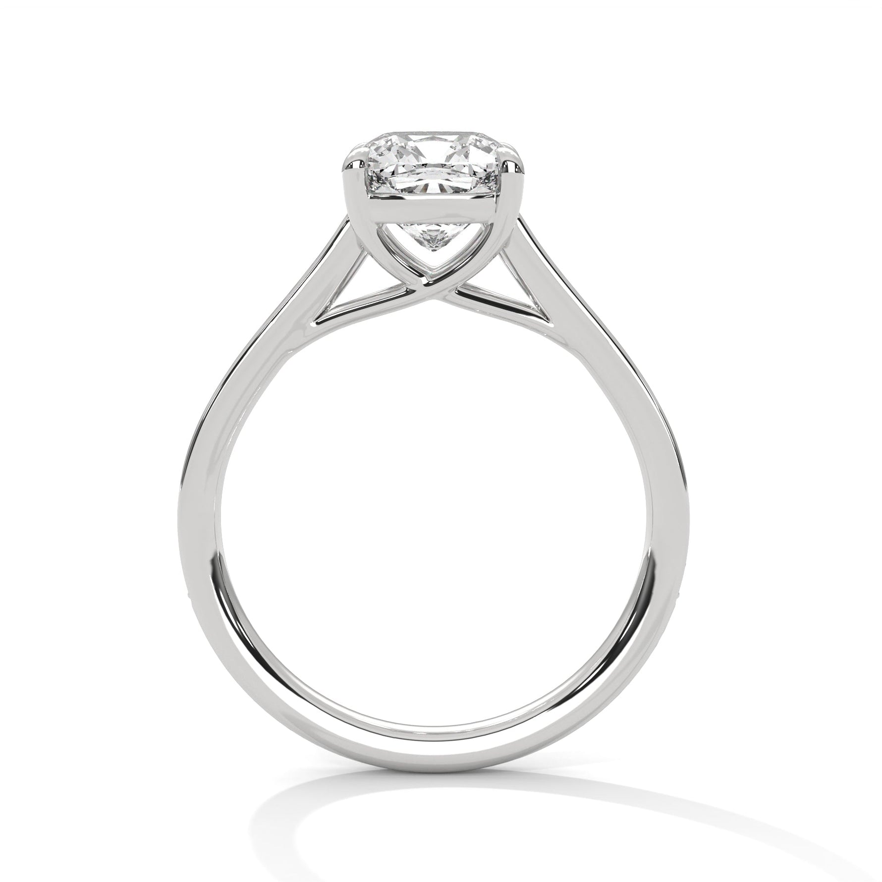 Diamond ring on a white background 