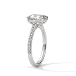 Diamond ring on a white background 