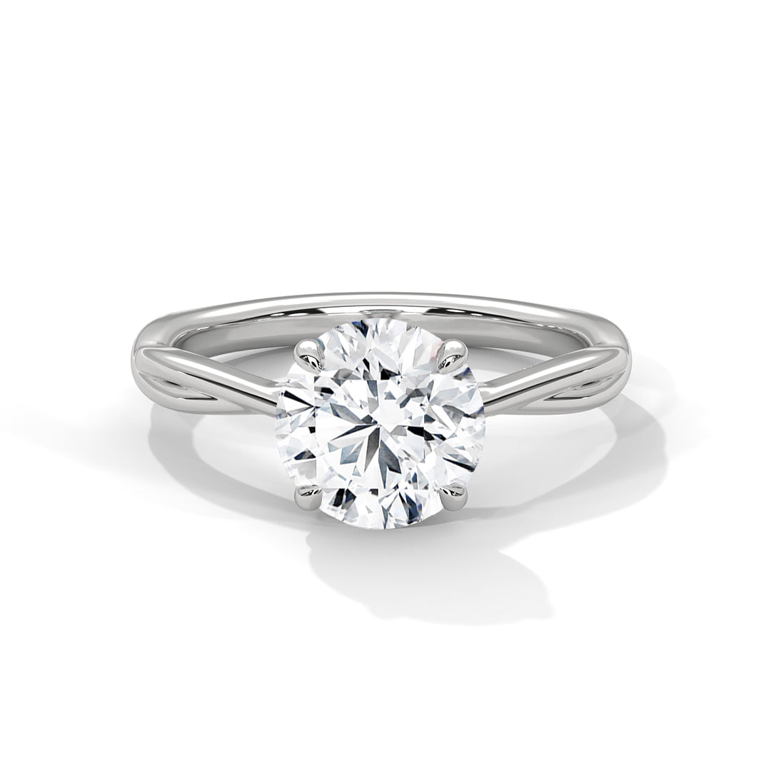 Diamond ring on a white background 