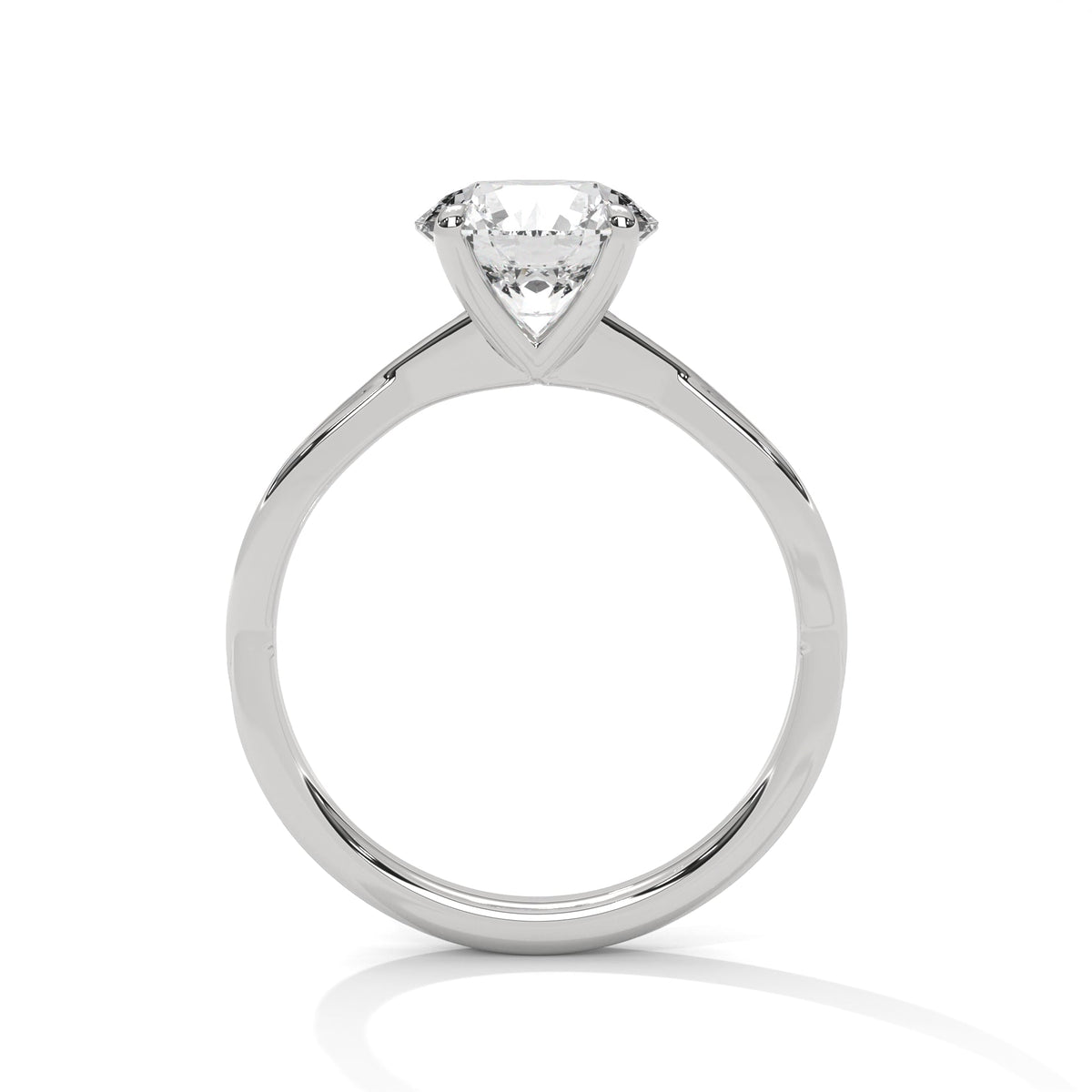 Diamond ring on a white background 