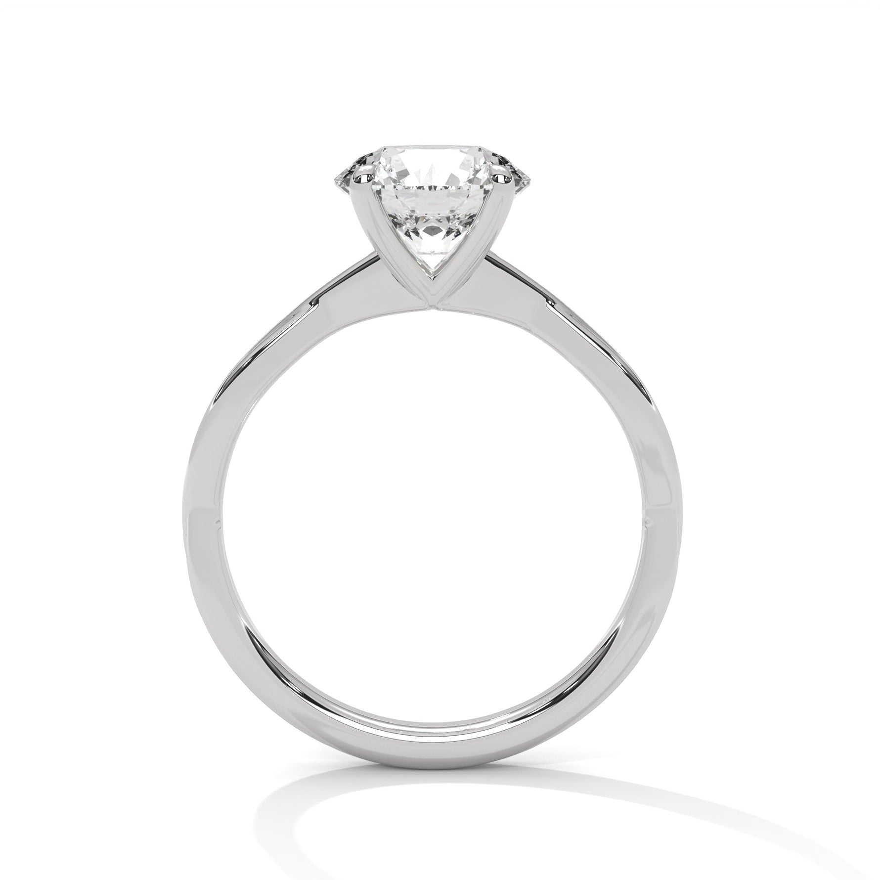 Diamond ring on a white background 