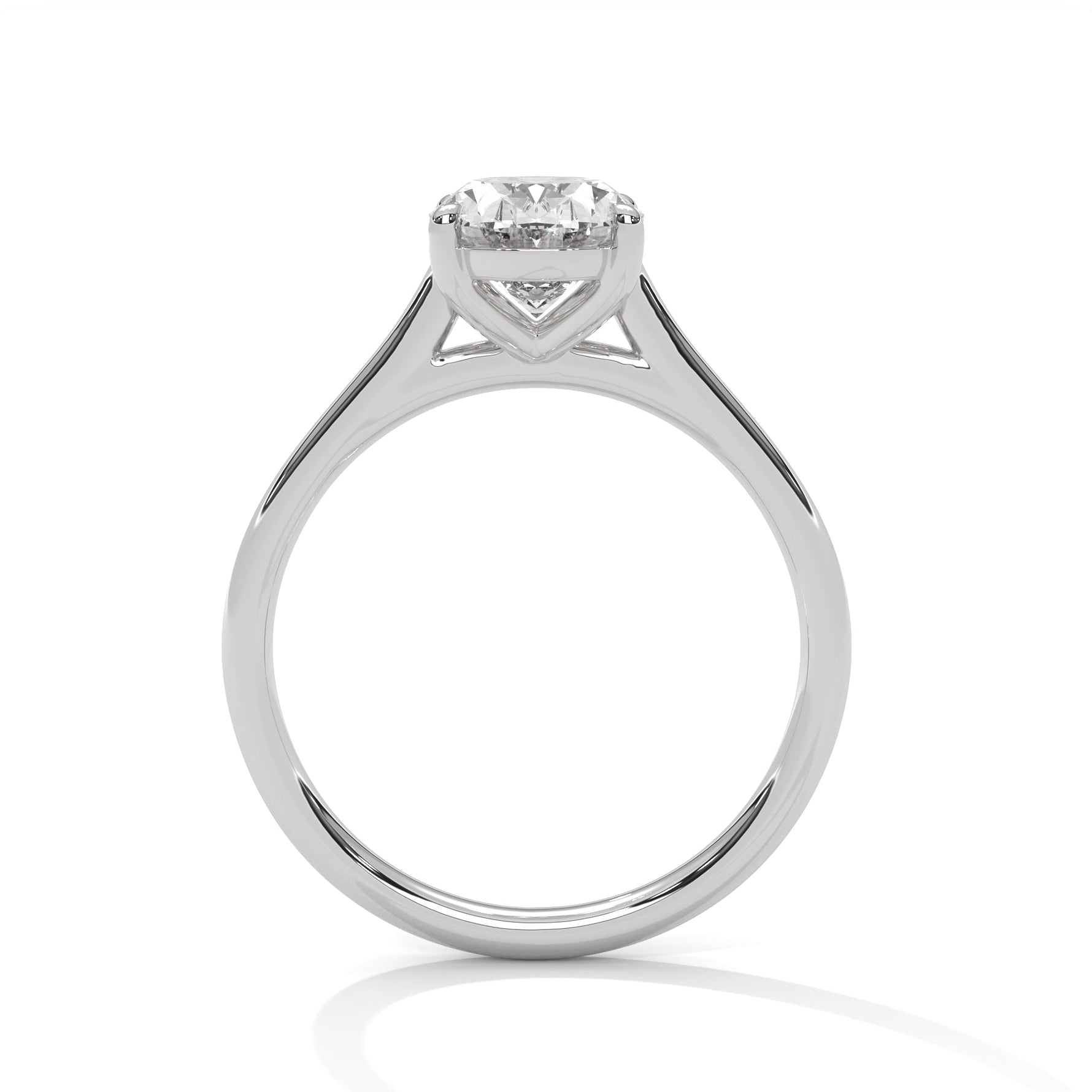 Diamond ring on a white background 