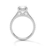 Diamond ring on a white background 