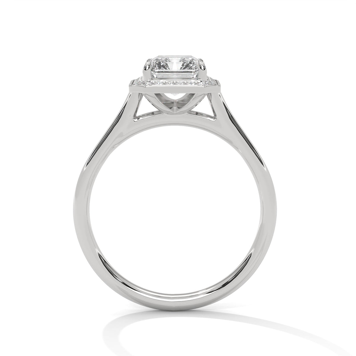 Diamond ring on a white background 