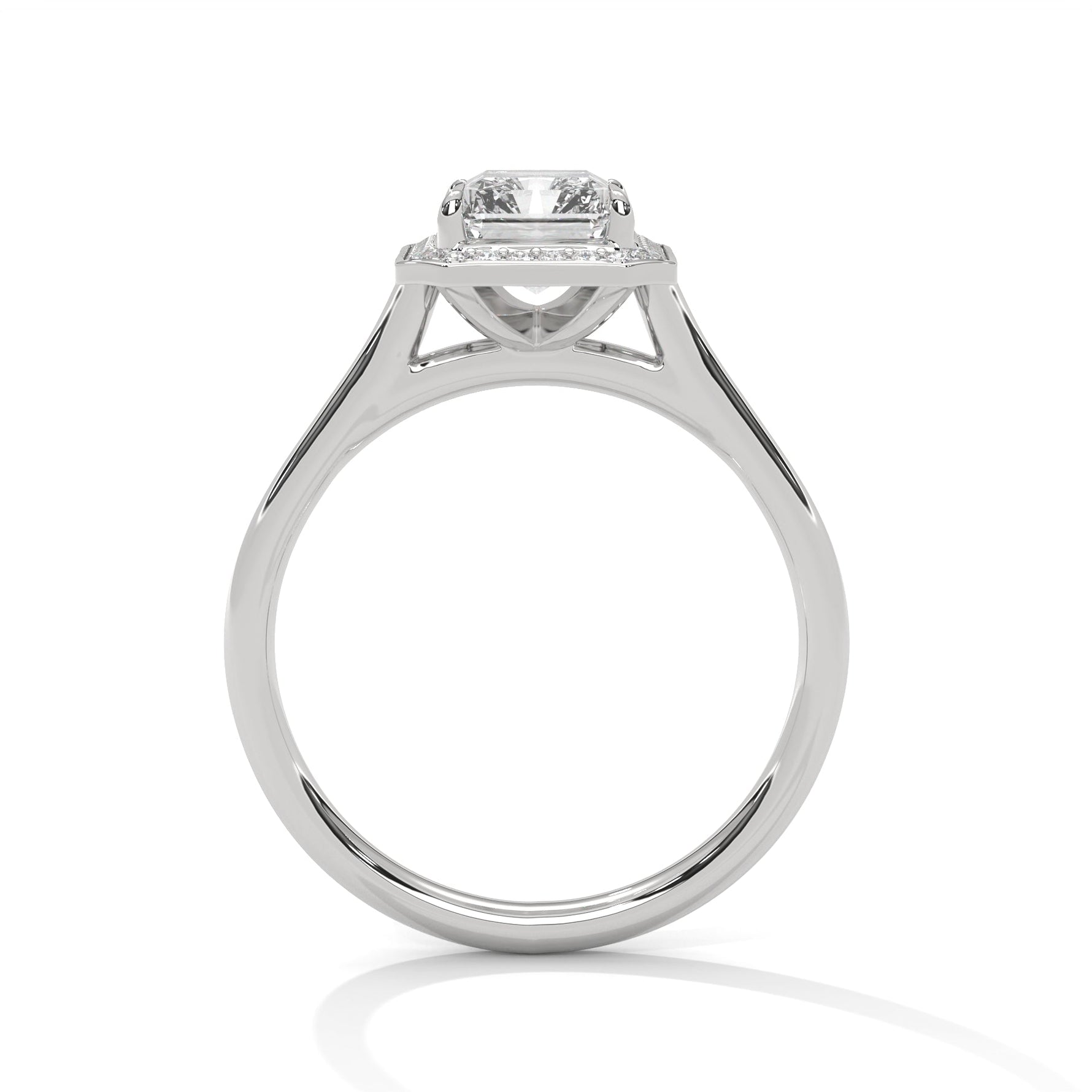 Diamond ring on a white background 