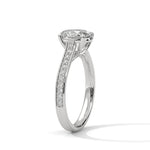 Diamond ring on a white background 