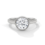 Diamond ring on a white background 