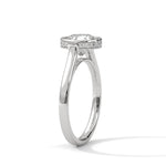 Diamond ring on a white background 