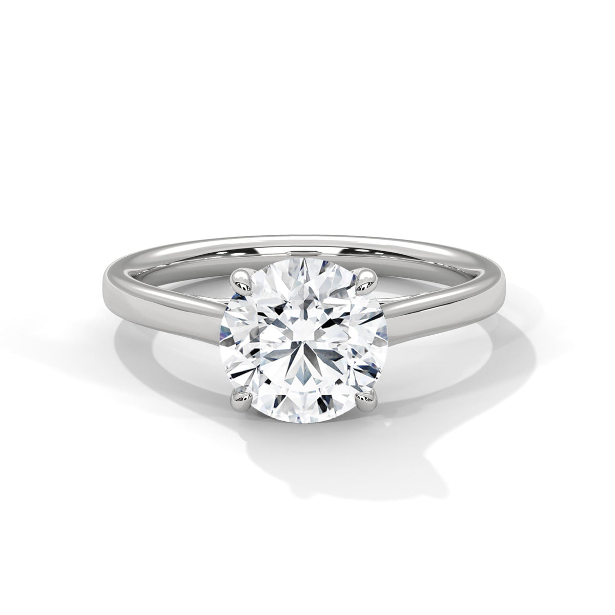 Diamond ring on a white background 