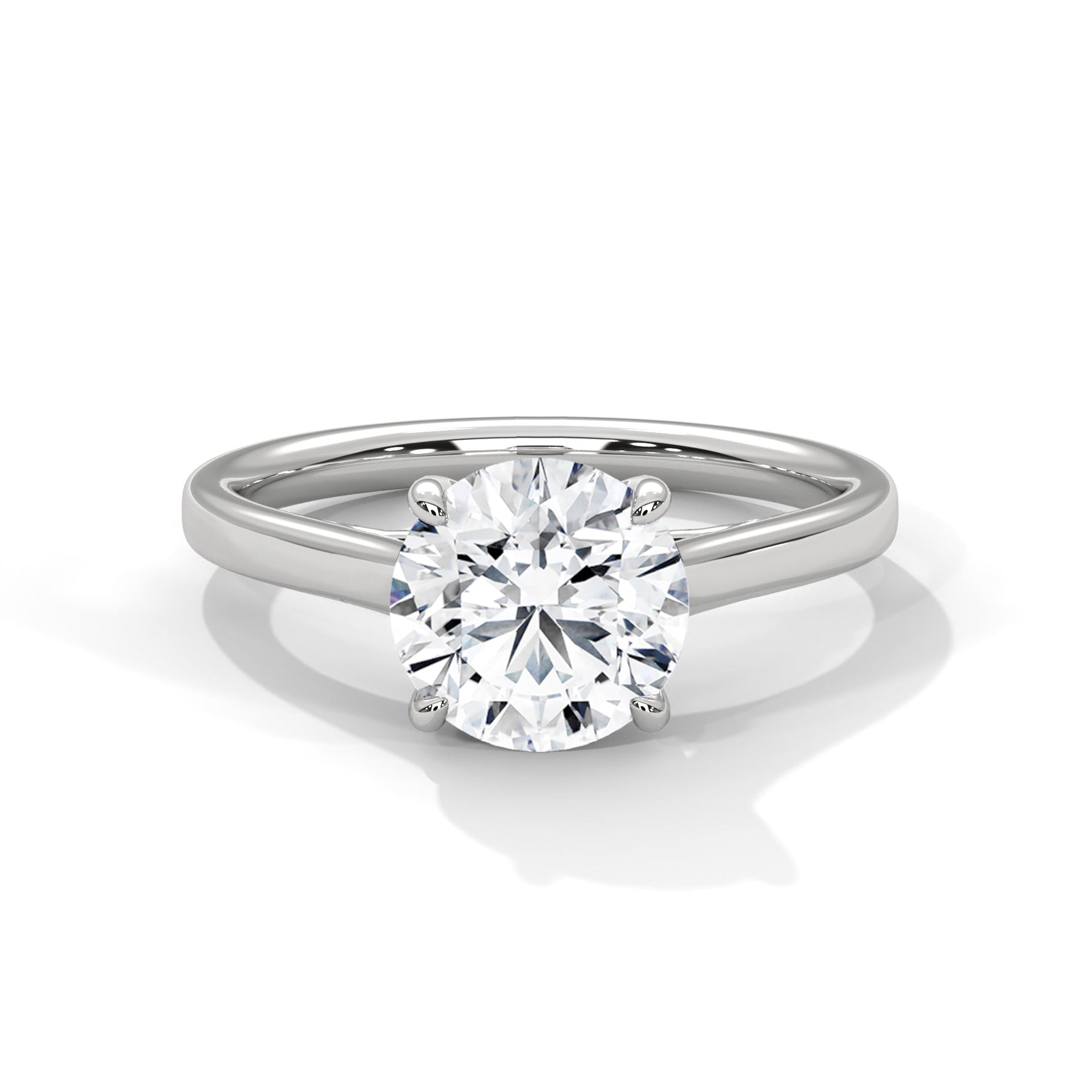 Diamond ring on a white background 