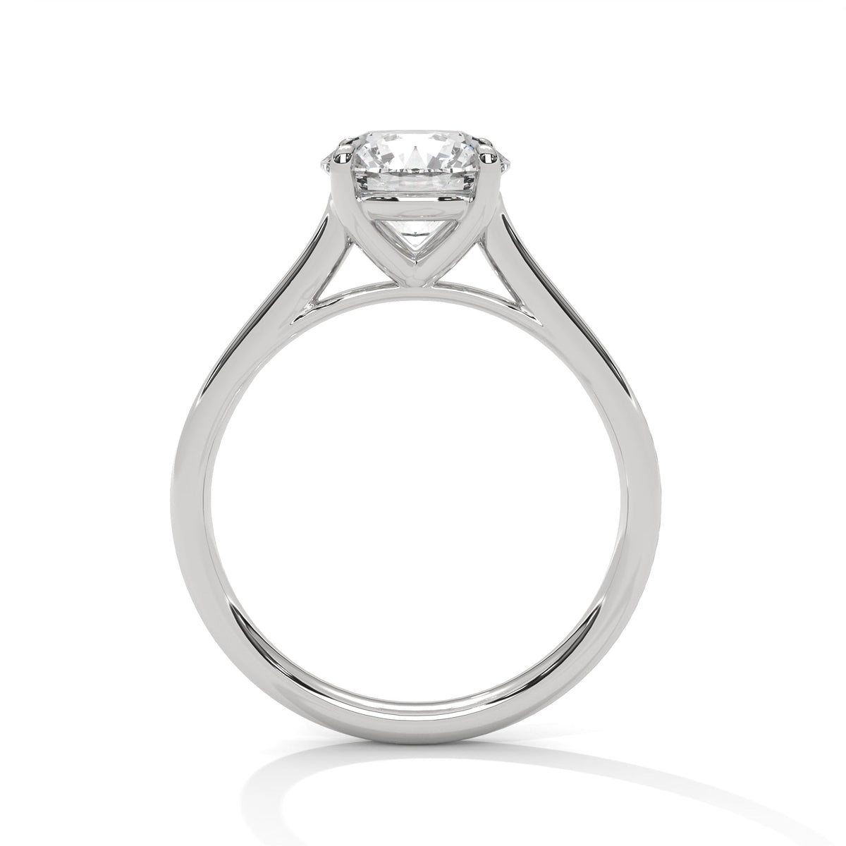 Diamond ring on a white background 