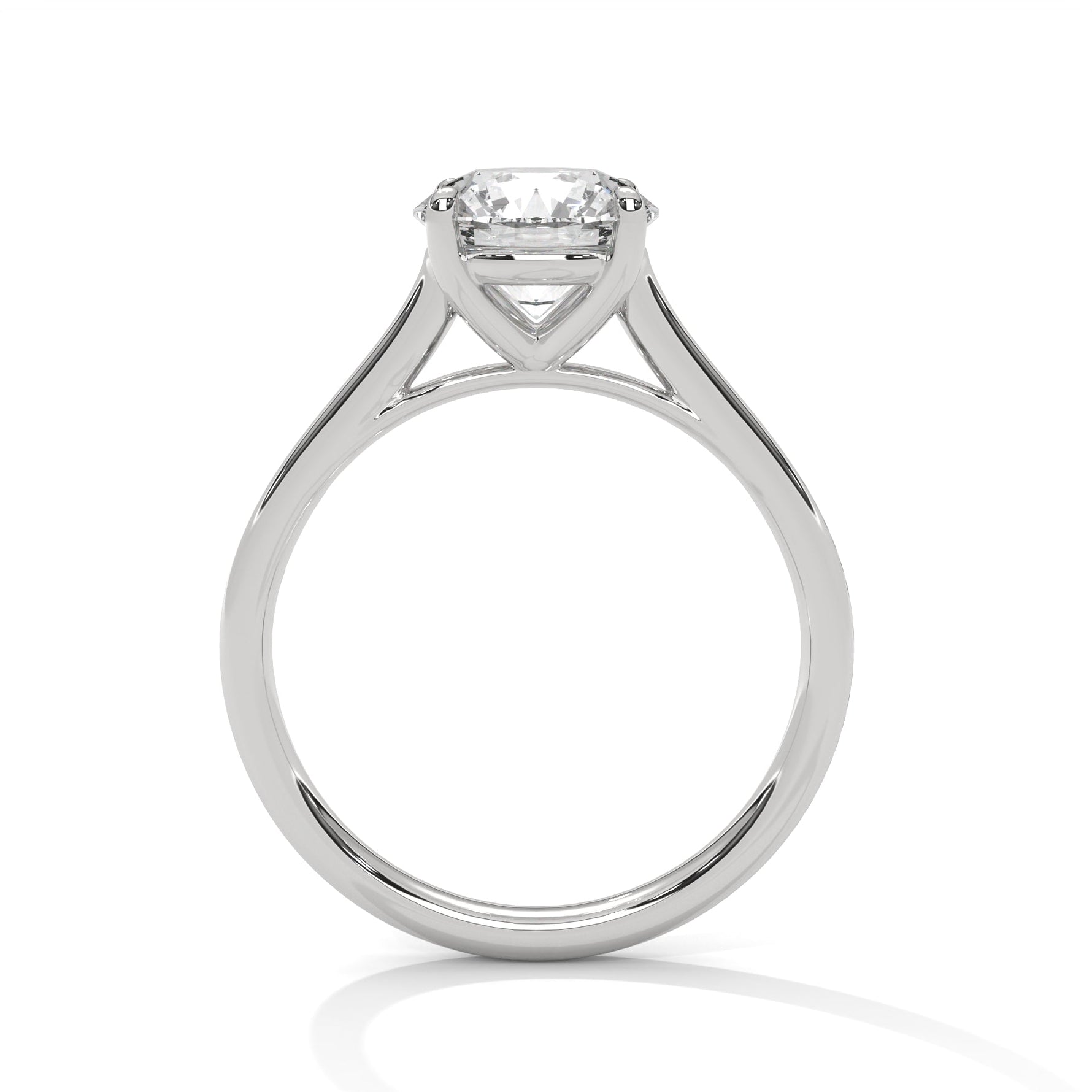 Diamond ring on a white background 