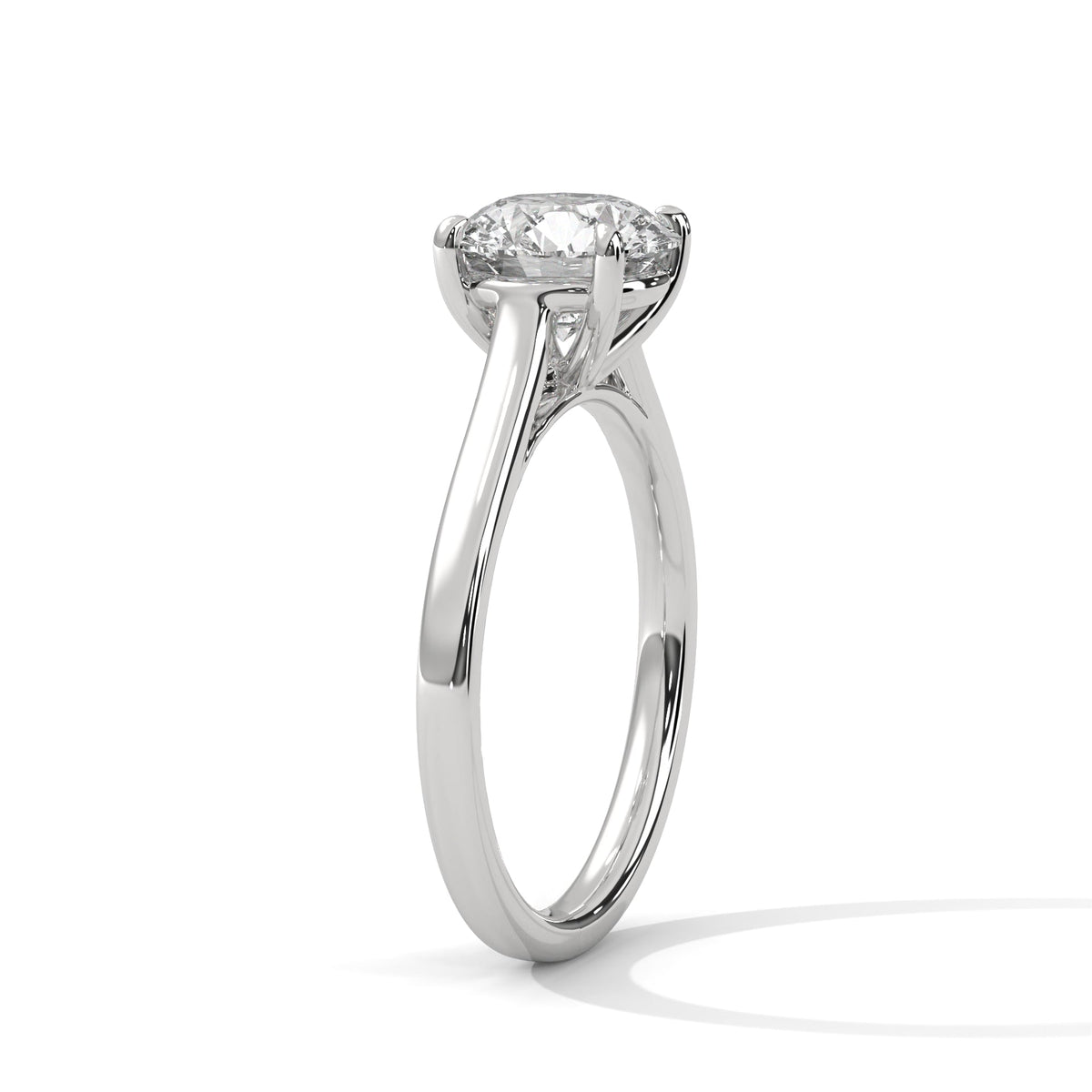 Diamond ring on a white background 