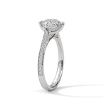 Diamond ring on a white background 