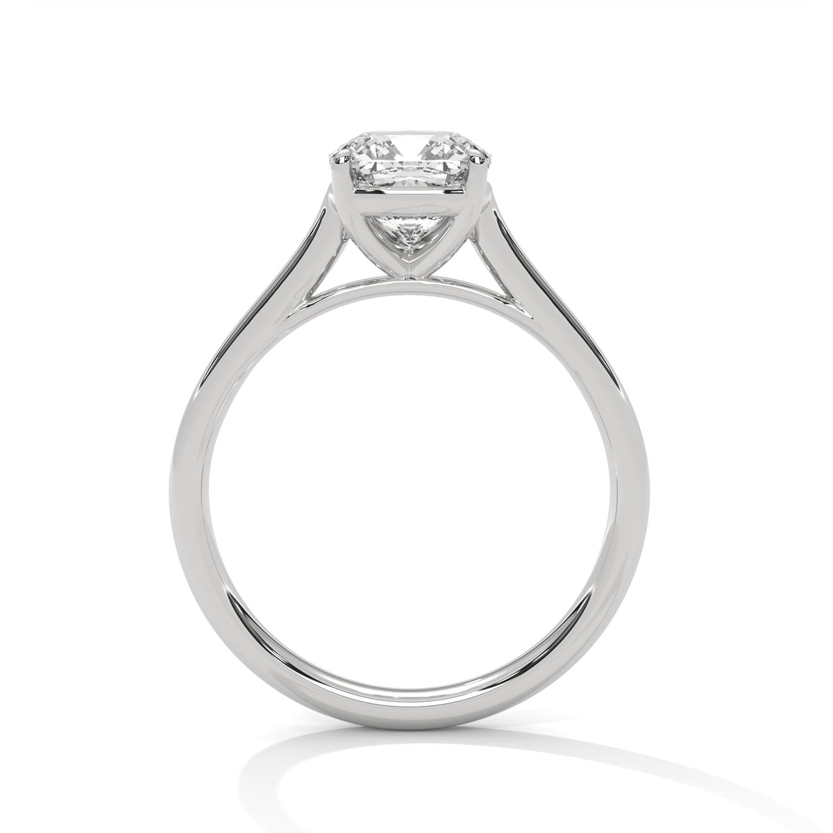 Diamond ring on a white background 