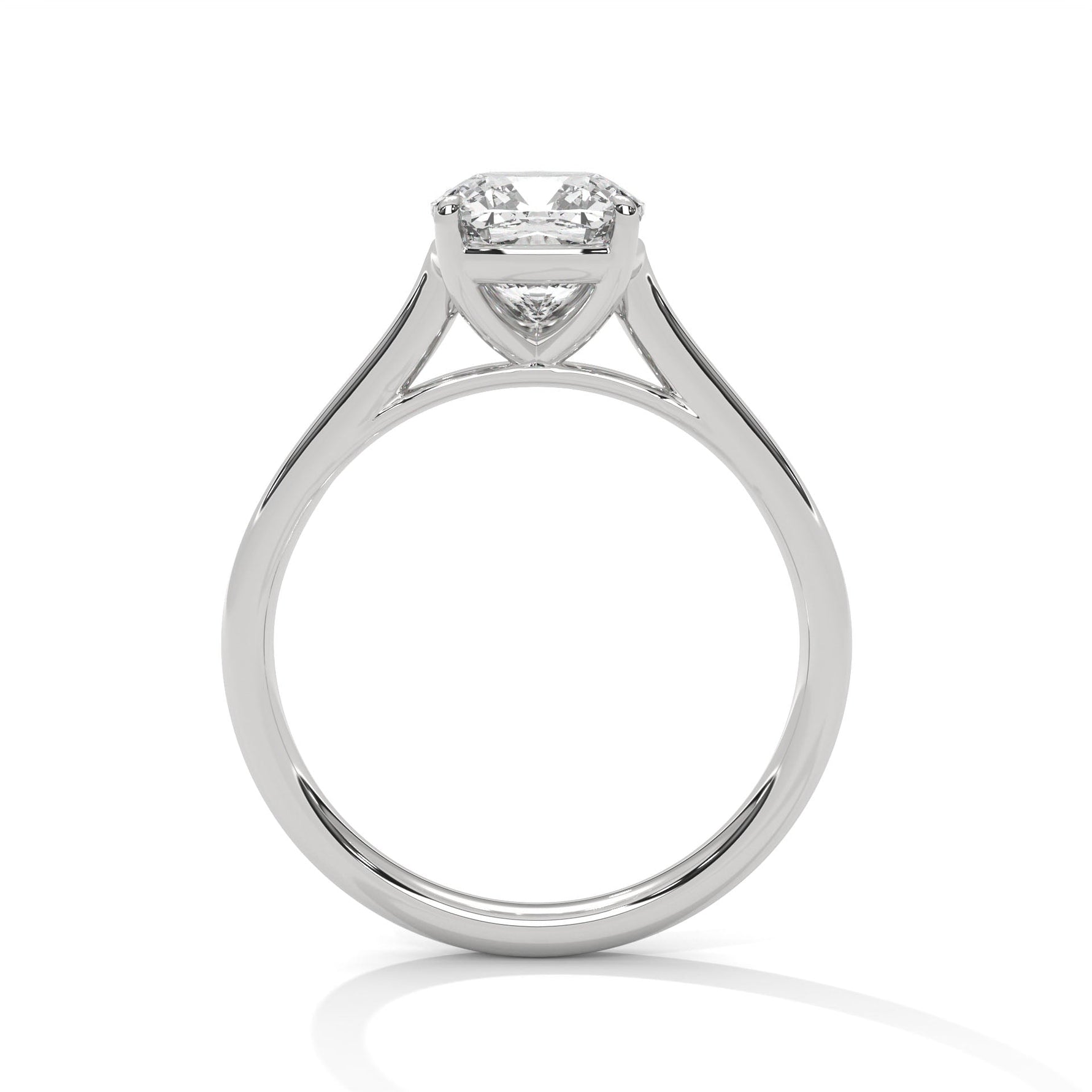 Diamond ring on a white background 