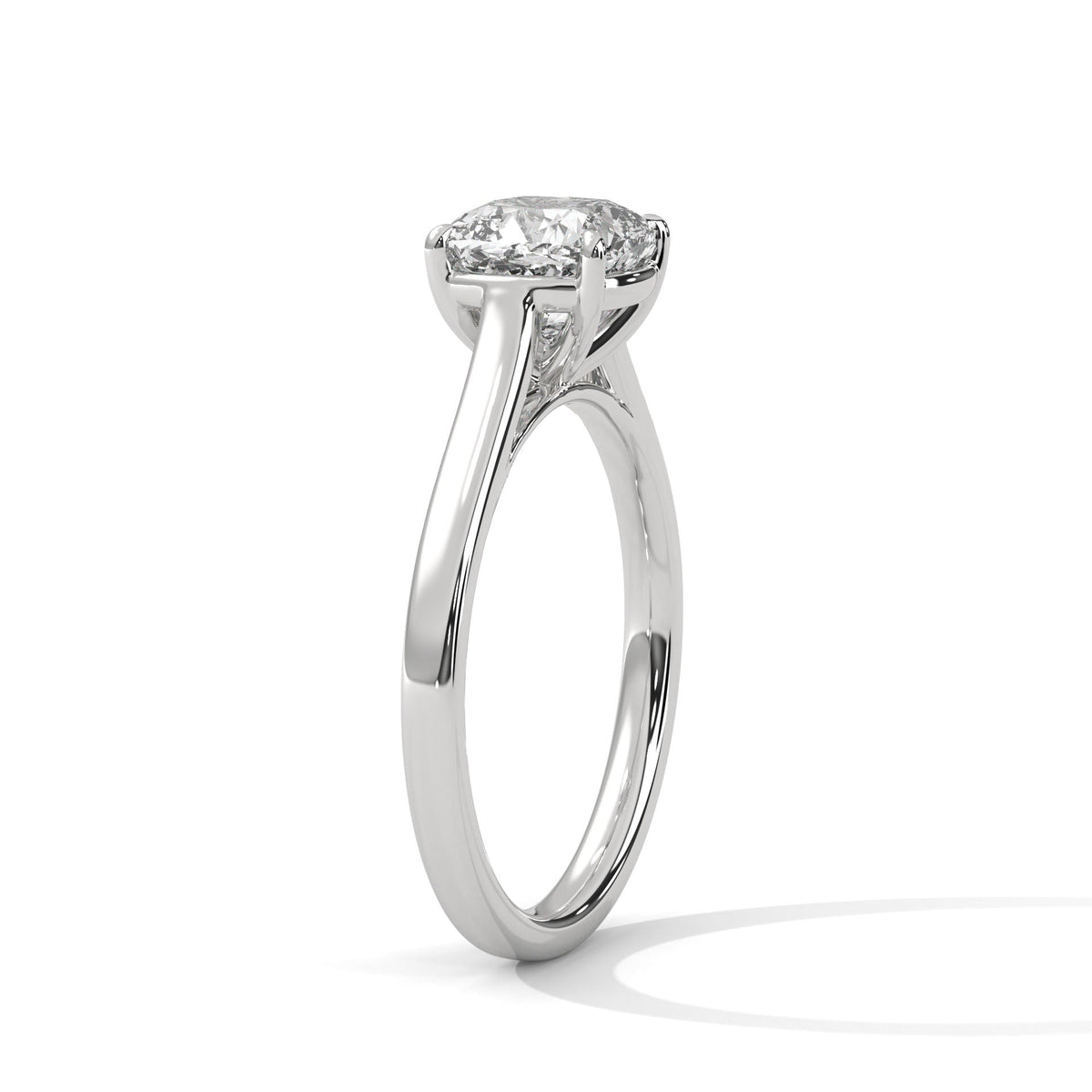 Diamond ring on a white background 