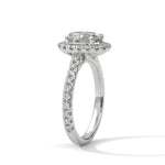 Diamond ring on a white background 