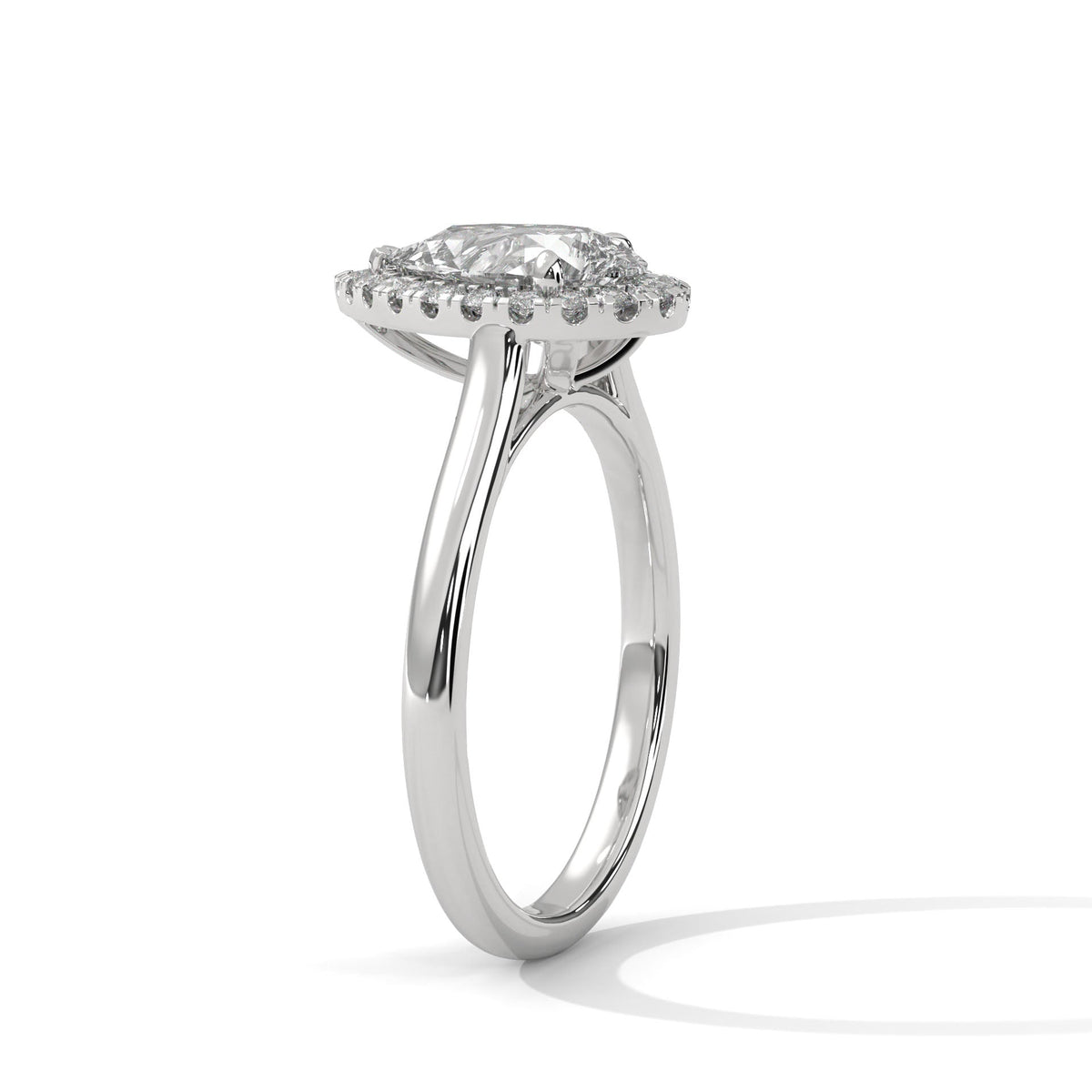 Diamond ring on a white background 