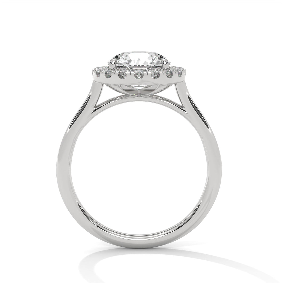 Diamond ring on a white background 